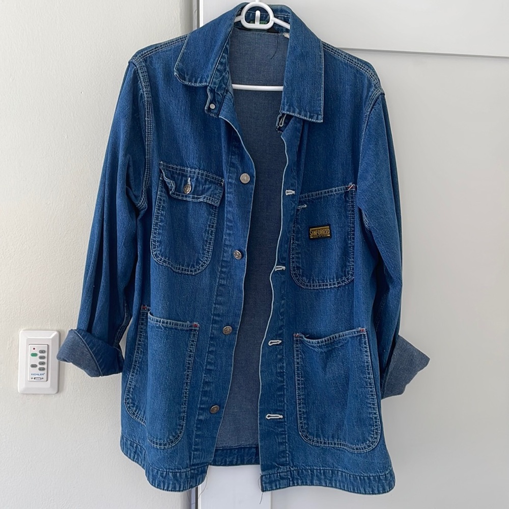Vintage 1970s Chore Jacket. Sanfordized. By Ely. USA Made